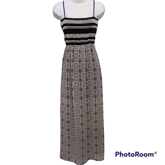 Trixxi Black/White Tube Top Maxi Dress Size S - Picture 1 of 4